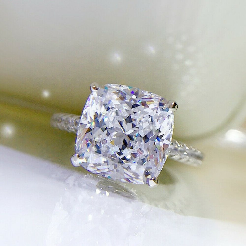 Silver White Sapphire Ring - Picture 1 of 5